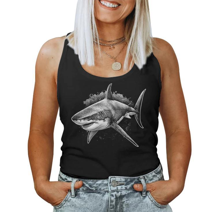 Shark Beach Lover Ocean Animal Graphic Novelty Women Tank Top