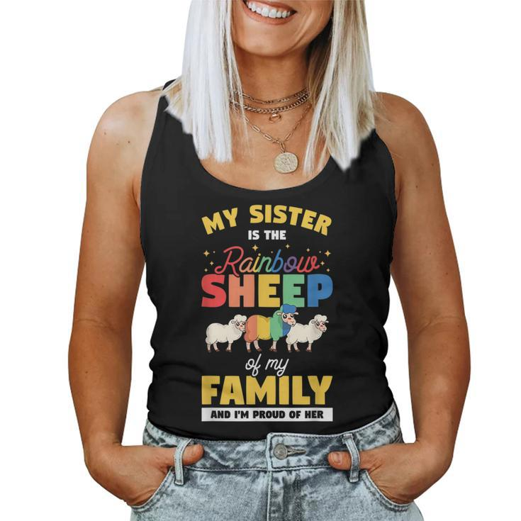 My Sister Is The Rainbow Sheep Lovely Gay Lesbian Lgbt Pride Women Tank Top