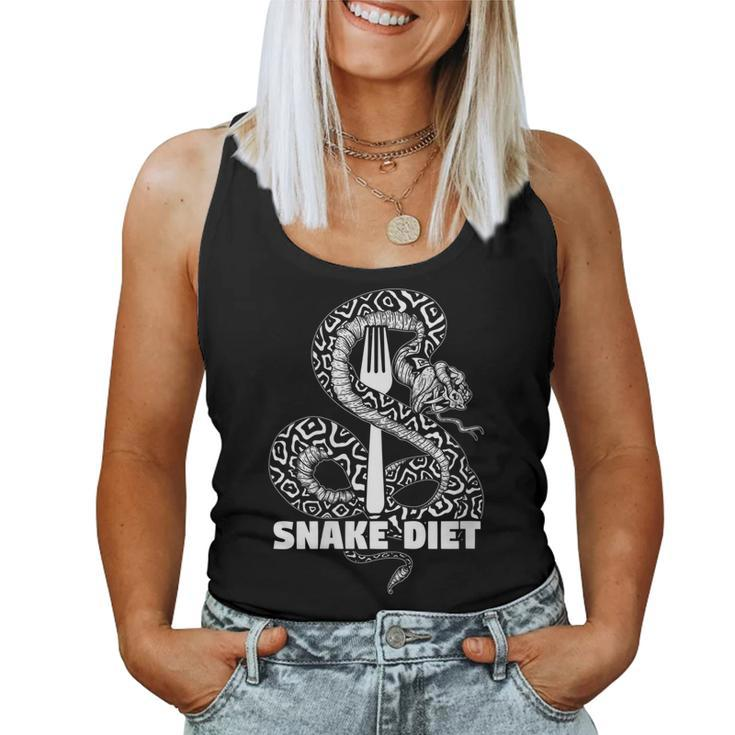 Snake Diet Motivational Pun For Nutritionist Dietician Women Tank Top