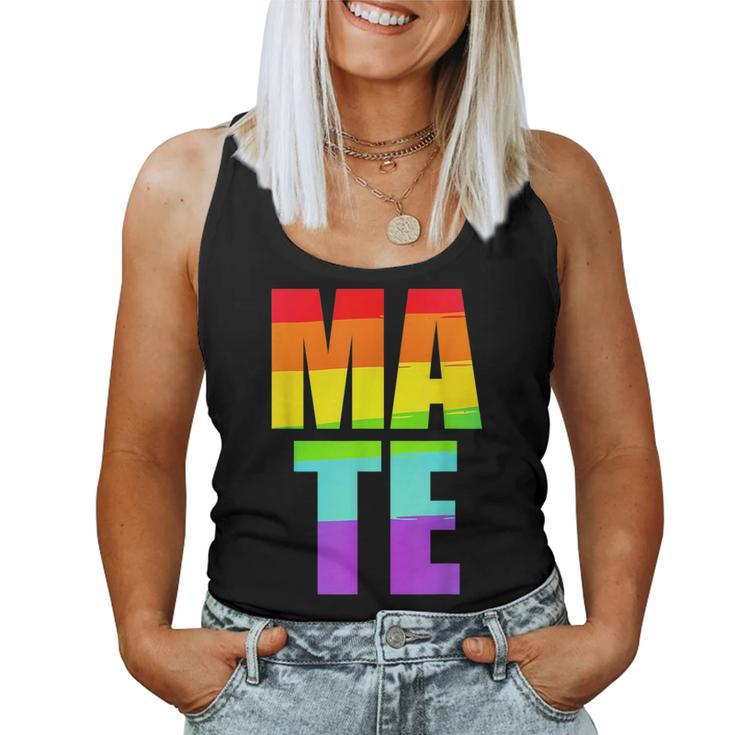 Soul Mate Lgbtq Pride Matching Gay Lesbian Couple Rainbow Women Tank Top