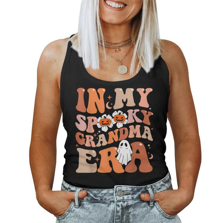 In My Spooky Grandma Era Groovy Ghost Hippie Halloween Women Tank Top
