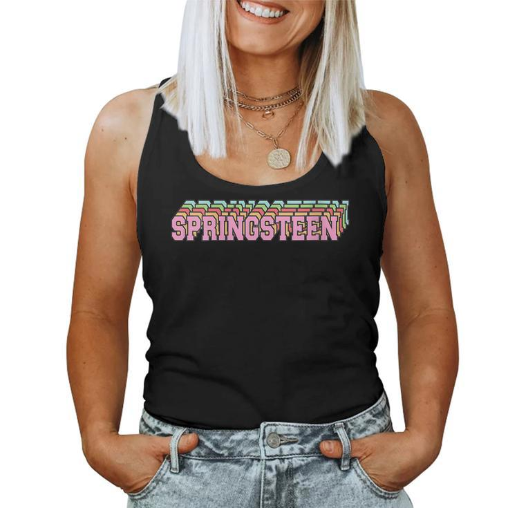 Springsn 80S Vintage Retro Spring Women Tank Top