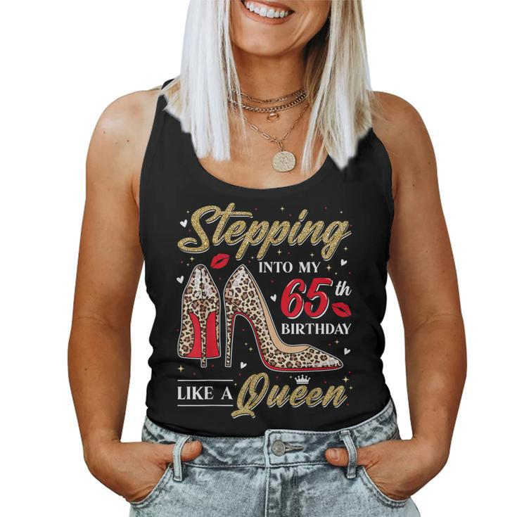 Stepping Into My 65Th Birthday Like A Queen High Heel Women Tank Top