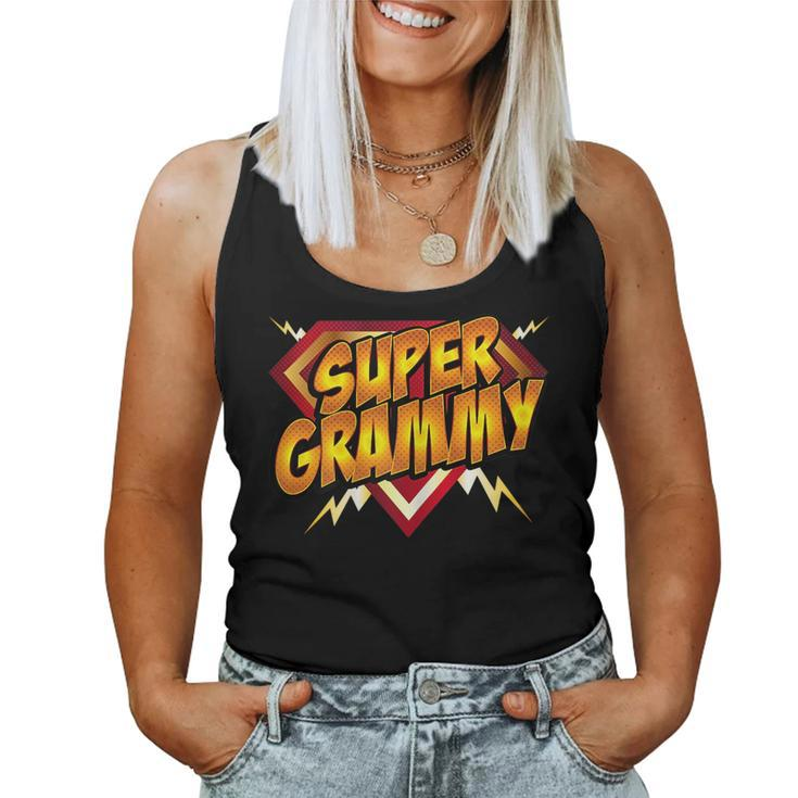 Super Grammy Superhero Grandmothers Comic Book Women Women Tank Top