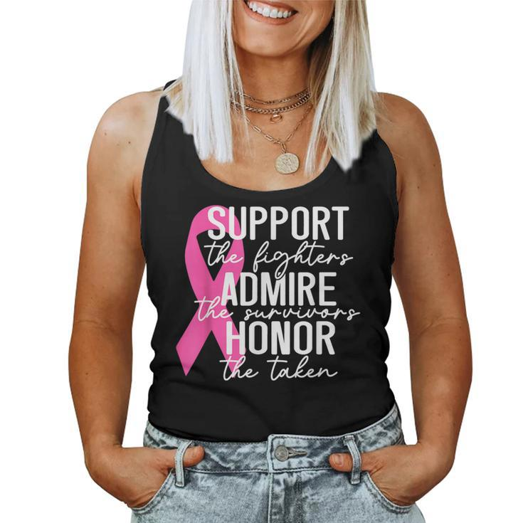Support Fighter Admire Survivor Breast Cancer Warrior Women Tank Top
