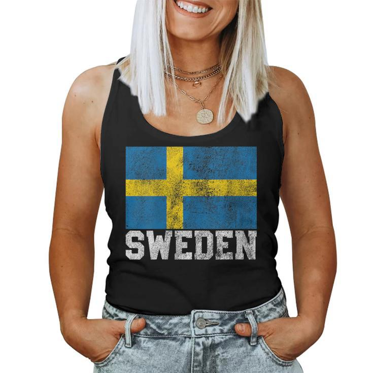 Swedish Sweden Flag National Pride Roots Country Family Women Tank Top