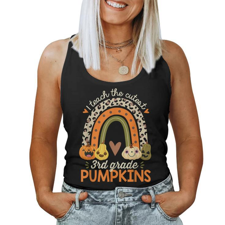 I Teach The Cutest 3Rd Grade Pumpkins Halloween Teacher Fall Halloween For Teacher Women Tank Top