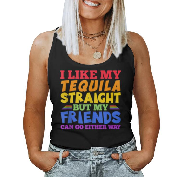 I Like My Tequila Straight Lgbtq Gay Pride Month Women Tank Top