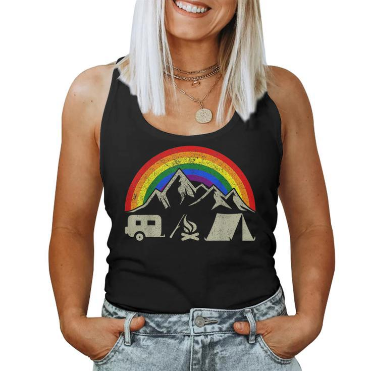 Th Lgbt Camping Rainbow Gay Flag Costume Camper Women Tank Top