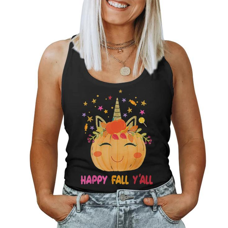 Thanksgiving Cute Pumpkin Unicorn Halloween S Girls Women Tank Top