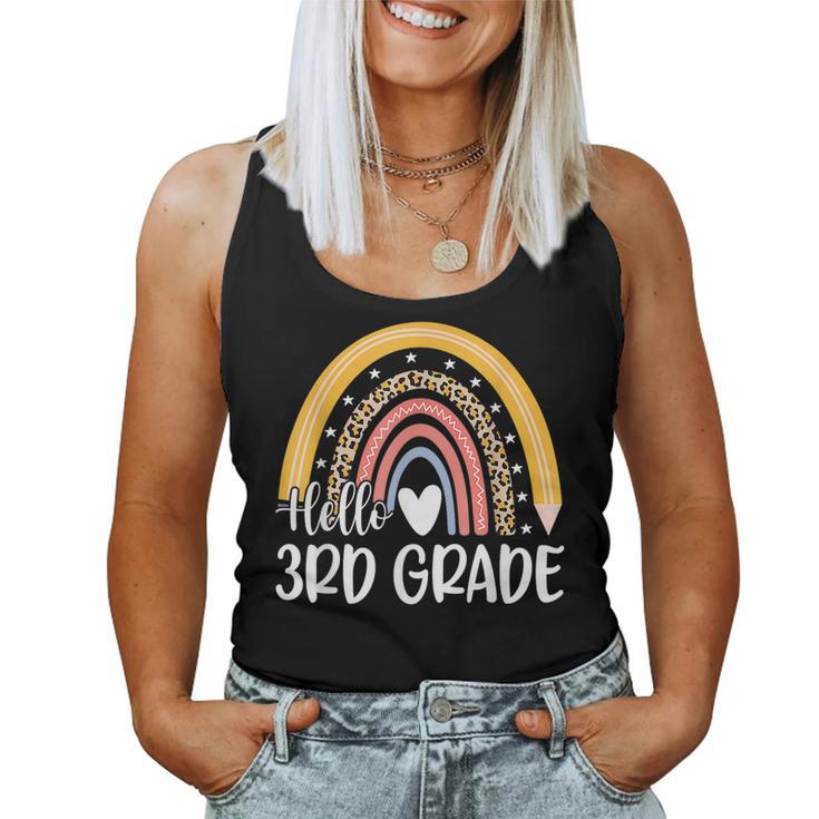 Third Grade Rainbow Team Hello 3Rd Grade Rocks Squad Teacher Women Tank Top