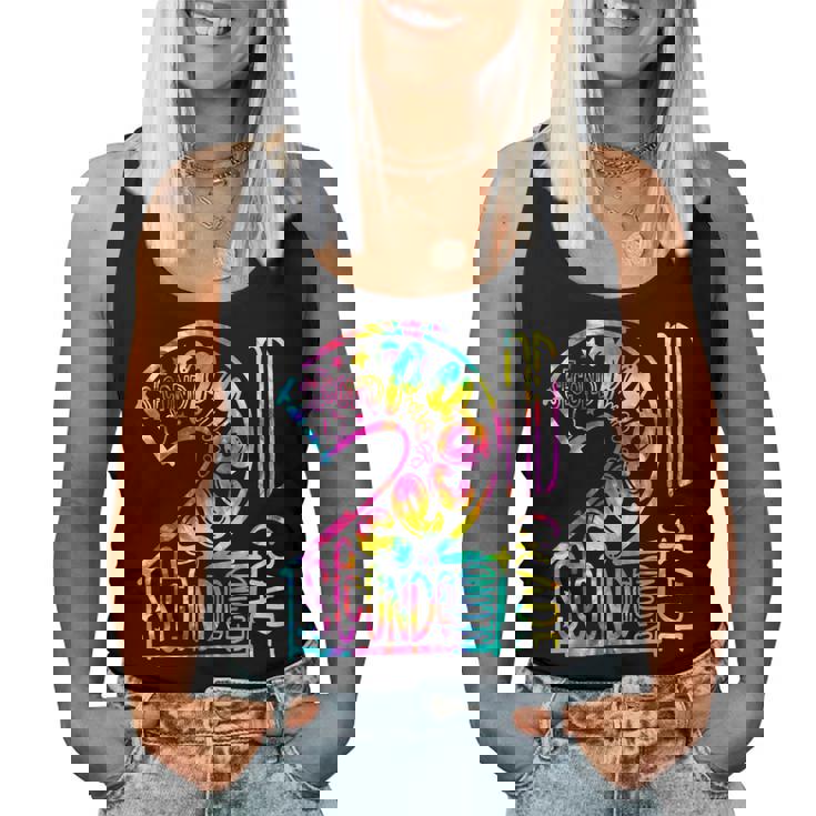 Tie Dye 2Nd Grade Typography Team 2Nd Grade Teacher Women Tank Top
