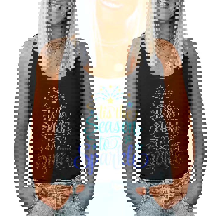 Tis The Season To Sparkle Christmas Holiday Women Tank Top