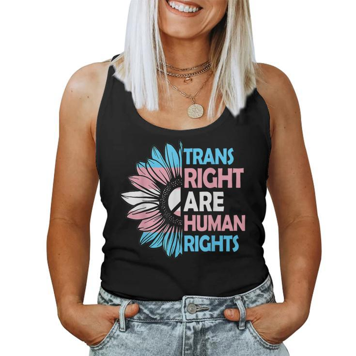 Trans Right Are Human Rights Transgender Lgbtq Sunflower Women Tank Top