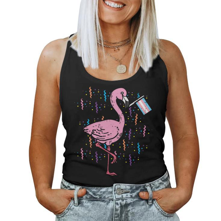 Transgender Flag Flamingo Lgbt Trans Pride Stuff Animal Women Tank Top