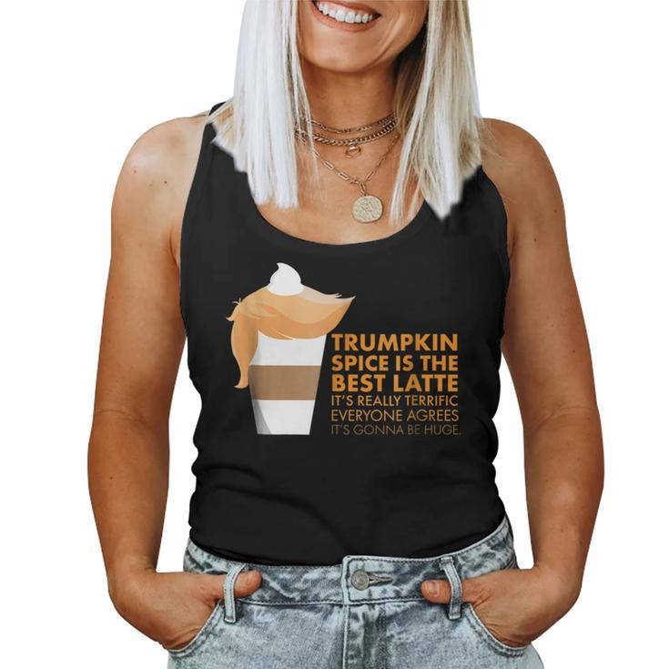 Trumpkin Spice Latte Pumpkin Coffee Fall  For Coffee Lovers  Women Tank Top