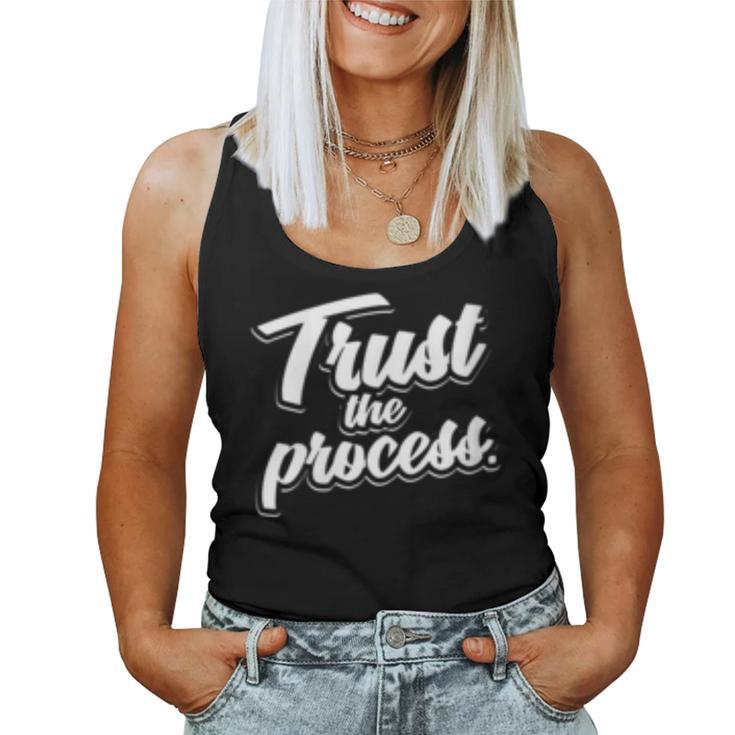Trust The Process Motivational Quote Workout Gym Women Tank Top