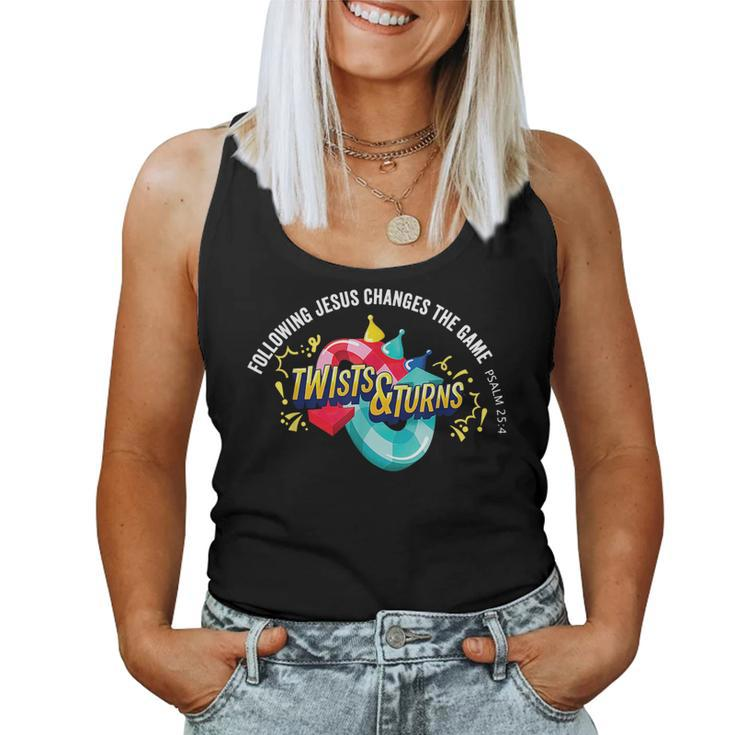 Twists And Turns Following Jesus Changes The Game Vbs 2023 Women Tank Top