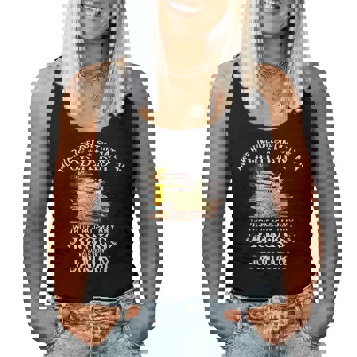 Never Underestimate Old Lady Who Reads Many Books January Women Tank Top