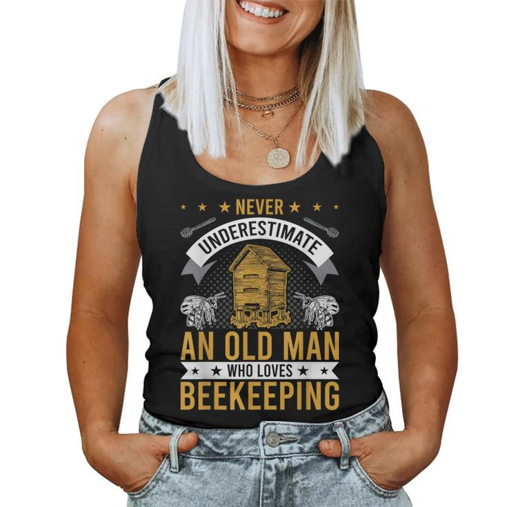 Never Underestimate An Old Man Who Loves Beekeeping Women Tank Top