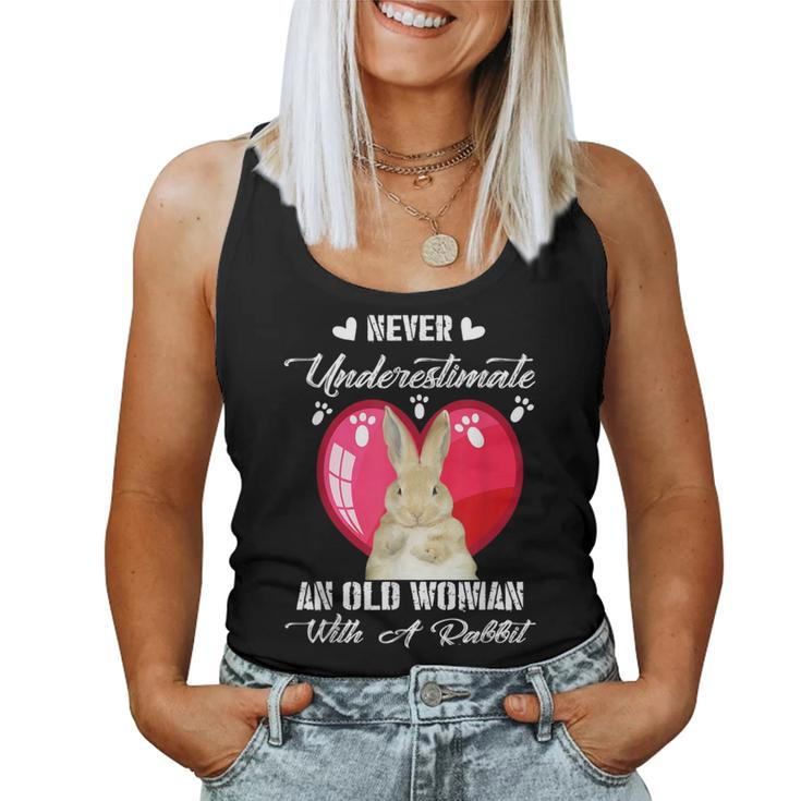 Never Underestimate An Old Woman With A Rabbit Costume Women Tank Top