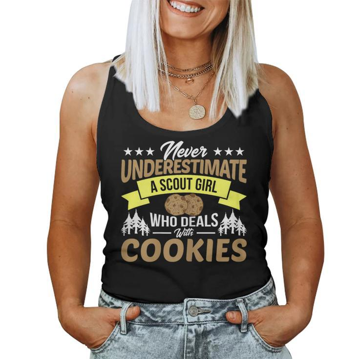 Never Underestimate A Scout Girl With Cookies Women Tank Top