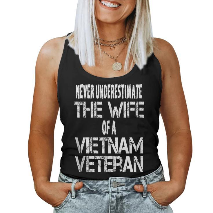 Never Underestimate The Wife Of A Vietnam Veteran Women Tank Top