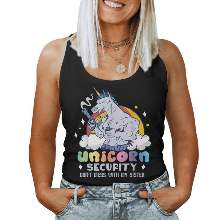 Unicorn Security Don't Mess With My Sister Women Tank Top