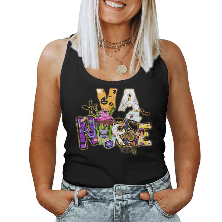 Va Nurse Witch Vintage Halloween Va Nursing Rn Women Tank Top