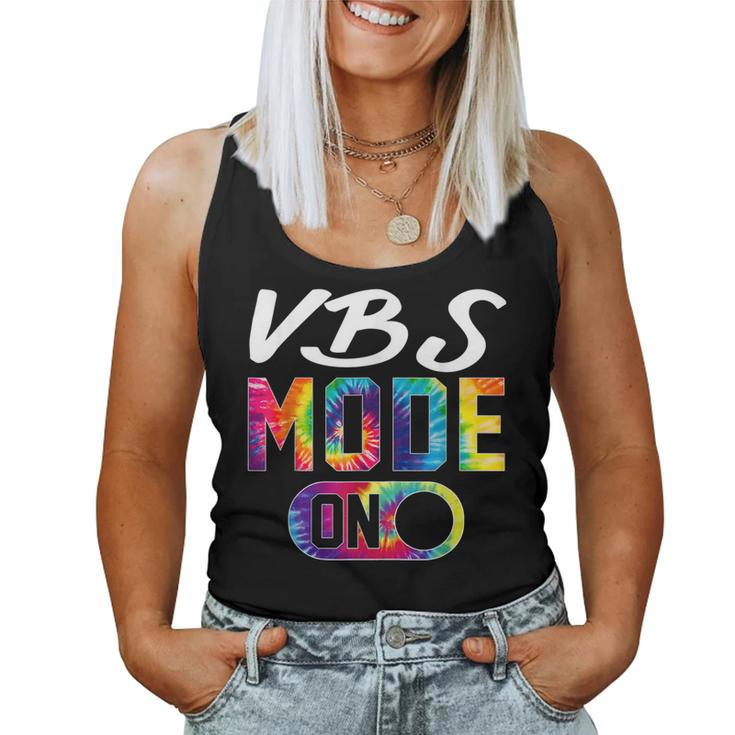 Vbs Mode On Tie Dye Vbs Vacation Bible School Christian Kid Women Tank Top