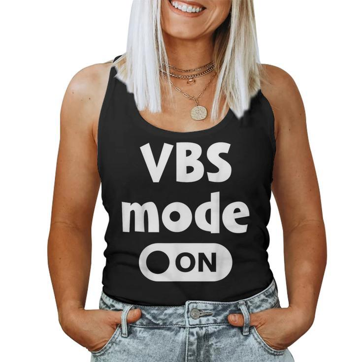 Vbs Mode On Tie Dye Vbs Vacation Bible School Christian Kid Vacation Women Tank Top