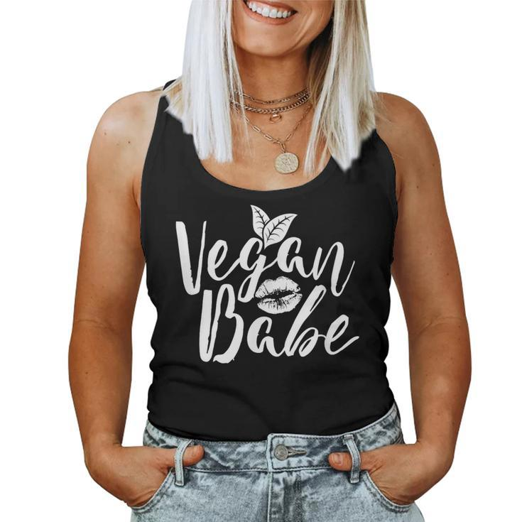 Vegan Babe For Mom Girl Vegetarian Animal Lover Women Tank Top