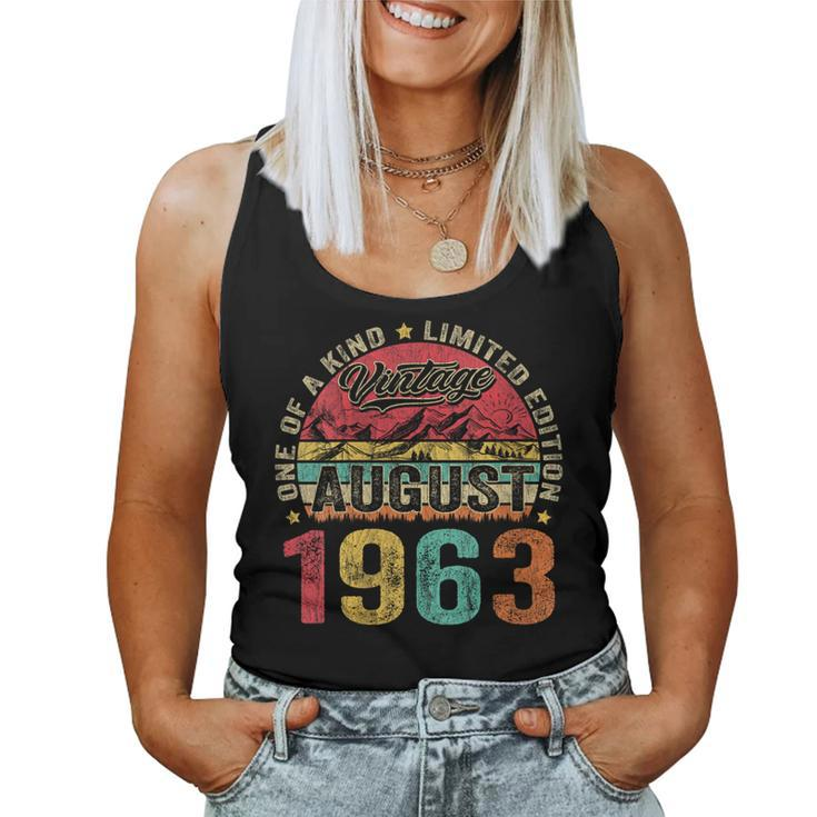 Vintage August 1963 60 Year Old 60Th Birthday For Women Women Tank Top