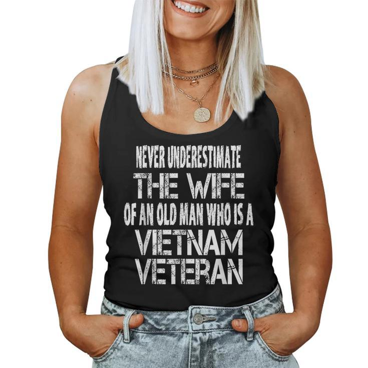 Vintage Vietnam Veteran Wife Spouse Of Vietnam Vet Women Tank Top