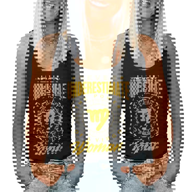 Virgo Woman  Never Underestimate Zodiac Birthday Gift Gift For Womens Women Tank Top Basic Casual Daily Weekend Graphic