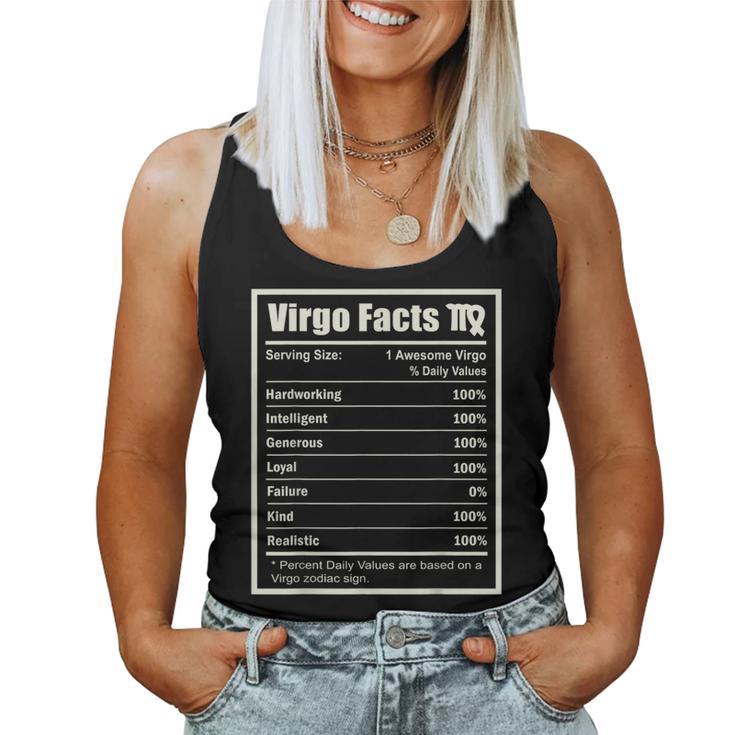 Virgo Zodiac Sign Fun Facts Birthday Women Tank Top