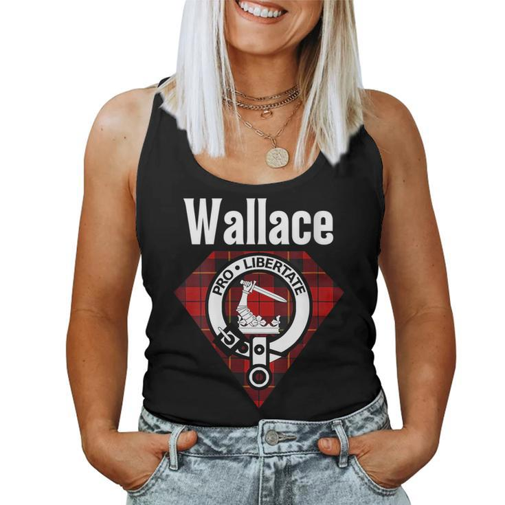 Wallace Clan Scottish Name Coat Of Arms Tartan Women Tank Top