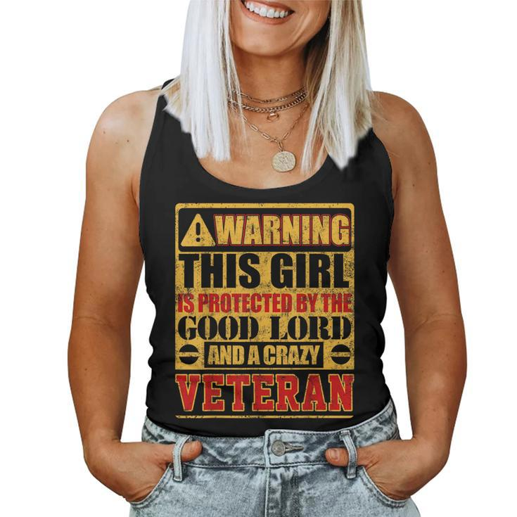 Warning This Girl Is Protected By Veteran Women Tank Top