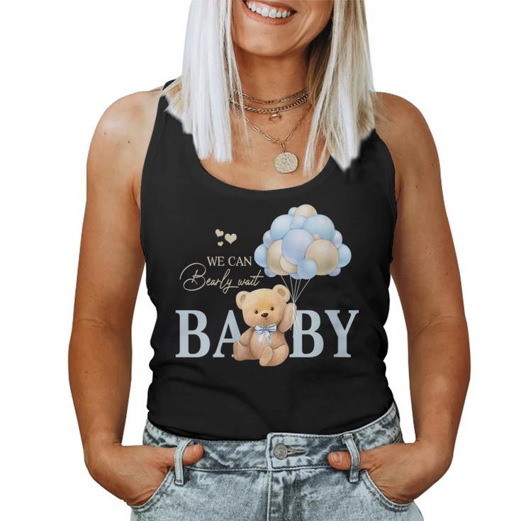 We Can Bearly Wait Gender Neutral Baby Shower Decorations  Women Tank Top Weekend Graphic