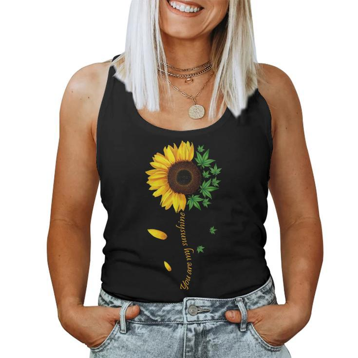 Weed Sunflower Women Marijuana 420 Weed Women Tank Top