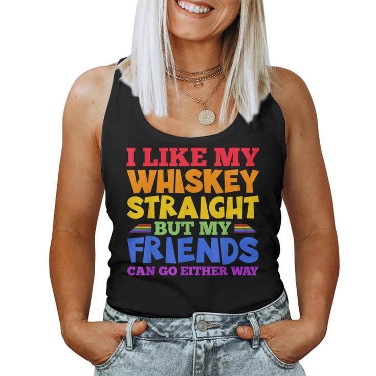 I Like My Whiskey Straight Lgbtq Gay Pride Month Women Tank Top