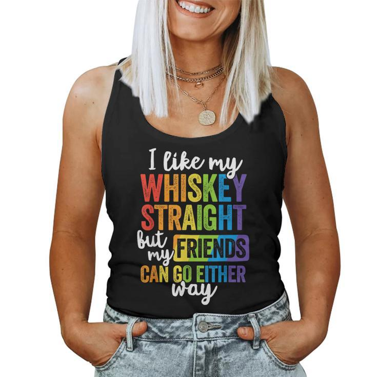 I Like My Whiskey Straight T Lgbt Pride Gay Lesbian Women Tank Top