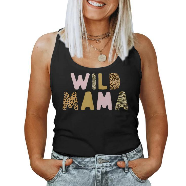 Wild One Mama Two Wild Birthday Outfit Zoo Birthday Animal Women Tank Top
