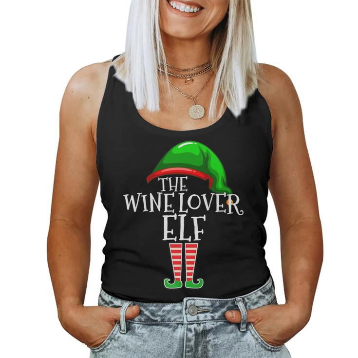 Wine Lover Elf Group Matching Family Christmas Drinking Women Tank Top