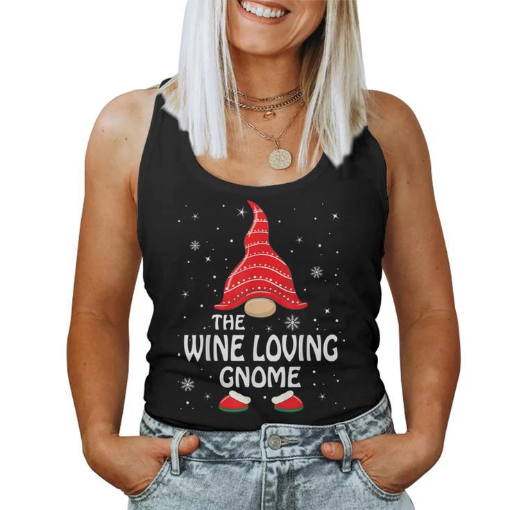 Wine Loving Gnome Matching Family Group Christmas Party Women Tank Top