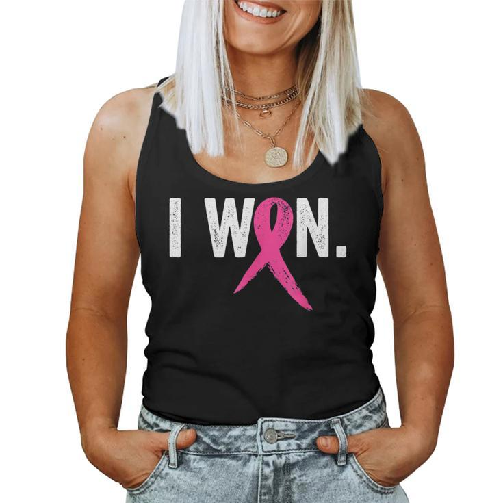 I Won Breast Cancer Awareness Support Pink Ribbon Women Tank Top