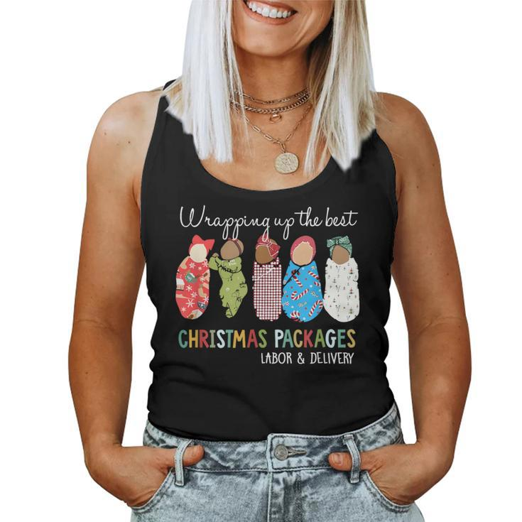 Wrapping Up The Best Christmas Packages Labor Delivery Nurse Women Tank Top