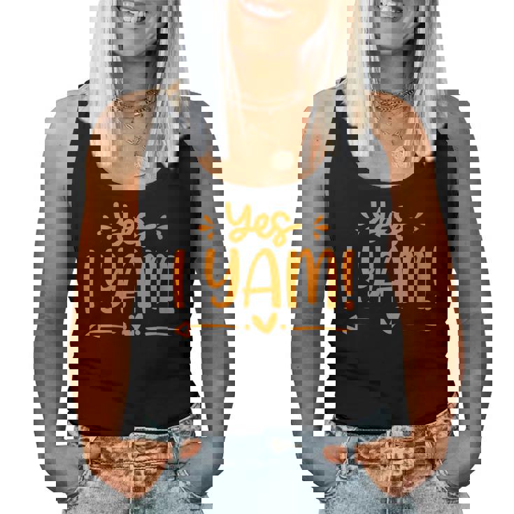 Yes I Yam She's My Sweet Potato Couple Matching Thanksgiving Women Tank Top
