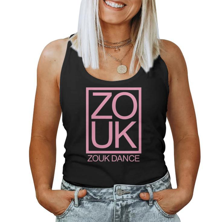 Zouk Dance Fun Novelty Minimalist Typography Dancing Women Tank Top
