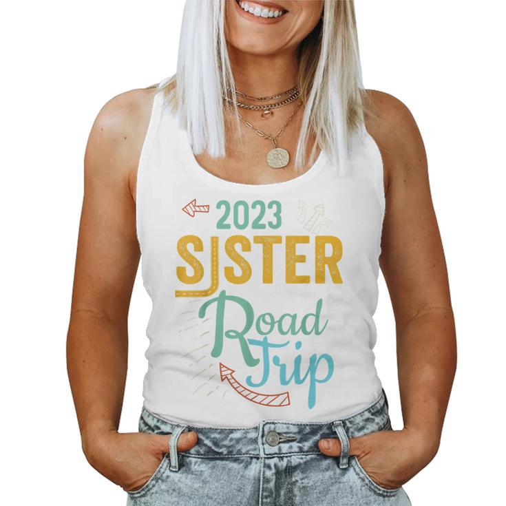 2023 Sister Road Trip Vacation Girls Matching Retro Vintage  Women Tank Top Basic Casual Daily Weekend Graphic